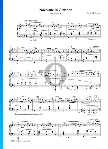 Partition Nocturne en Sol mineur, Op. 37 No. 1