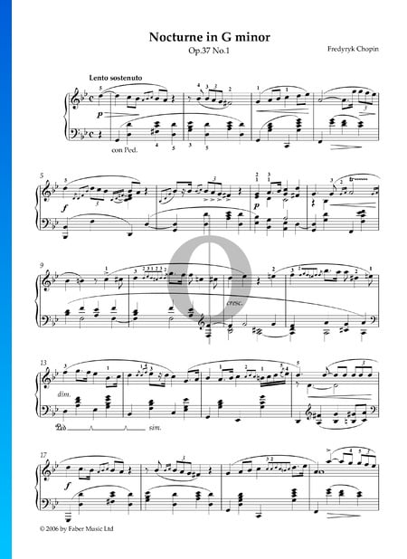 Nocturne g-Moll, Op. 37 Nr. 1 Musik-Noten
