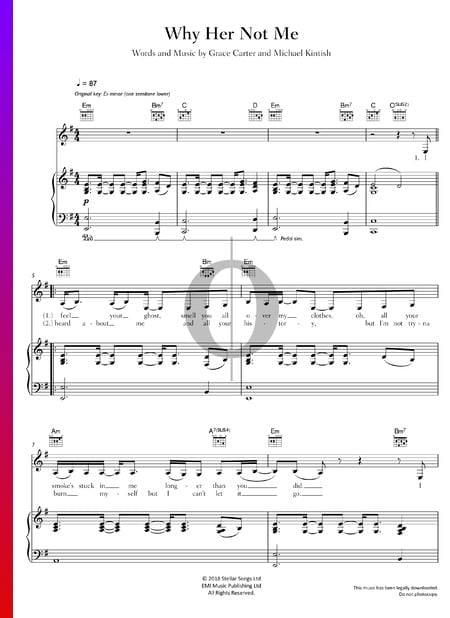 Why Her Not Me Sheet Music