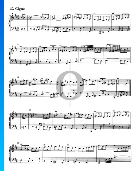 French Overture, BWV 831: 10. Gigue Sheet Music