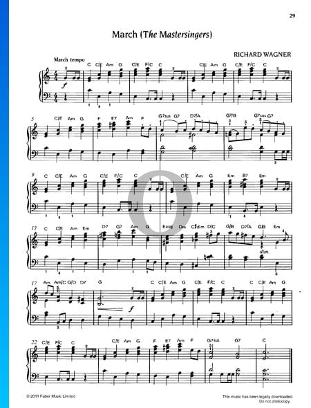 March, WWV 96 Sheet Music