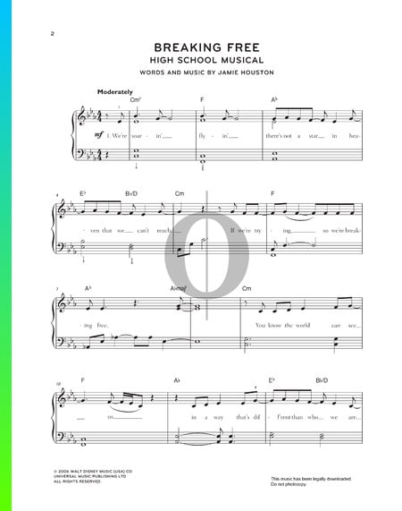 Breaking Free Sheet Music