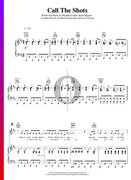 Call The Shots Musik-Noten