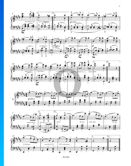 Seize Valses, Op. 39 No. 3 Partition