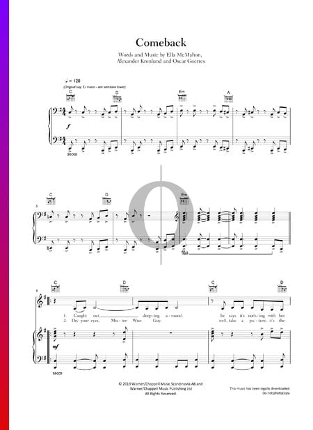 Comeback Musik-Noten