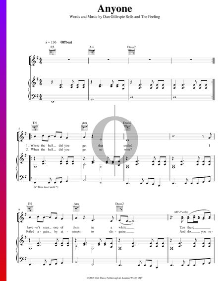 Anyone Musik-Noten