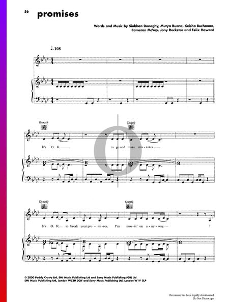 Promises Musik-Noten