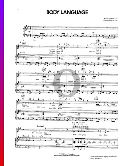 Body Language Musik-Noten