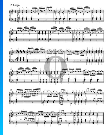 Concierto en fa mayor, BWV 978: 2. Largo Partitura