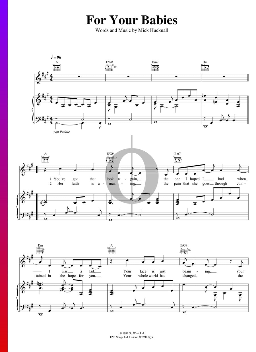 For Your Babies (Simply Red) Piano Sheet Music - OKTAV