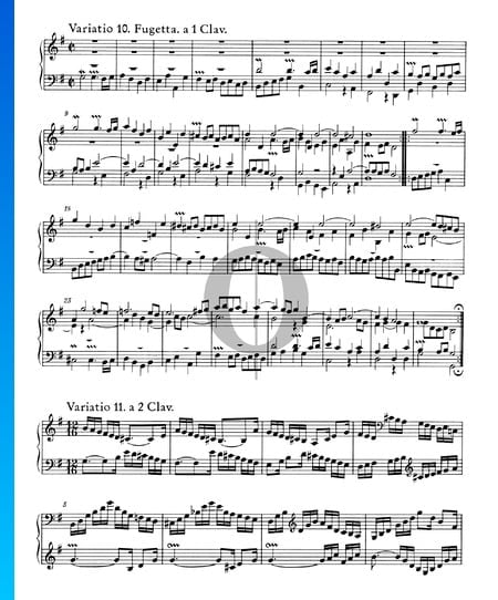 Variaciones Goldberg, BWV 988: Variación 11. a 2 claves