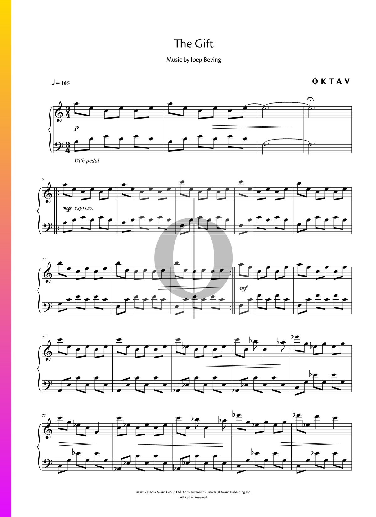 The Gift Partitura » Joep Beving (Piano | Descarga PDF - OKTAV