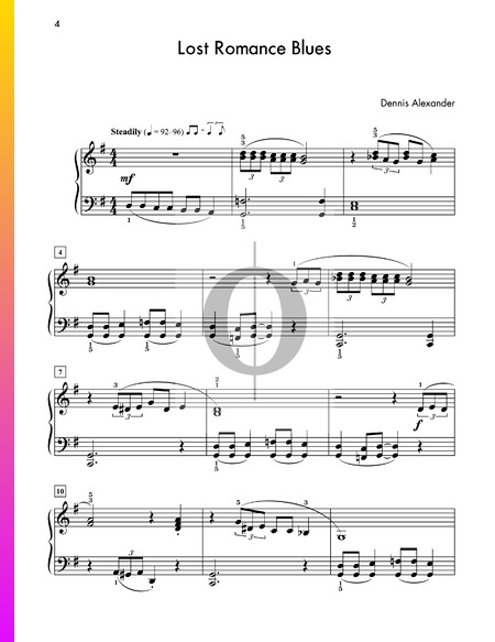 Lost Romance Blues Sheet Music