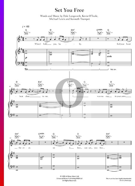 Set You Free Sheet Music