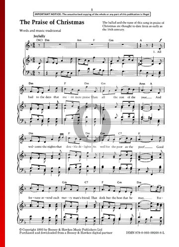 The Praise Of Christmas Musik-Noten