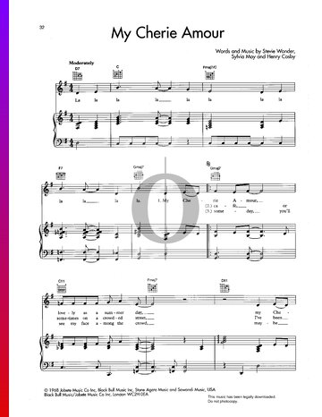My Cherie Amour Sheet Music