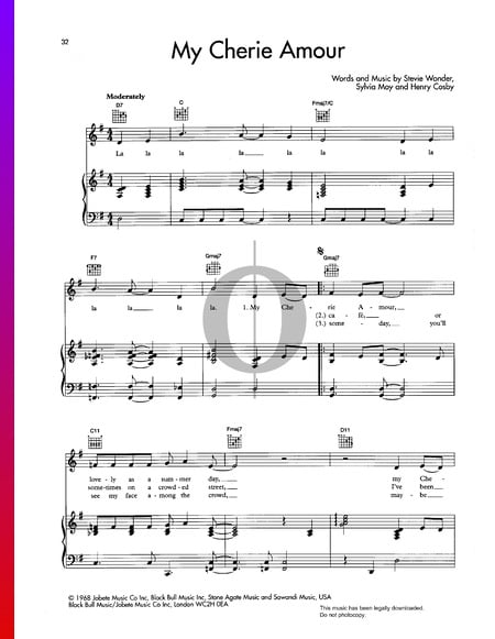 My Cherie Amour Sheet Music