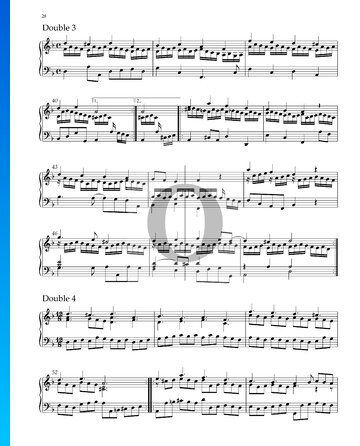Suite No. 3 D Minor, HWV 428: 9. Double 4 Sheet Music