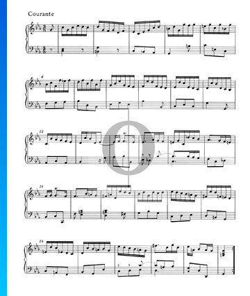 Partita c-Moll, HWV 444: 3. Courante Musik-Noten