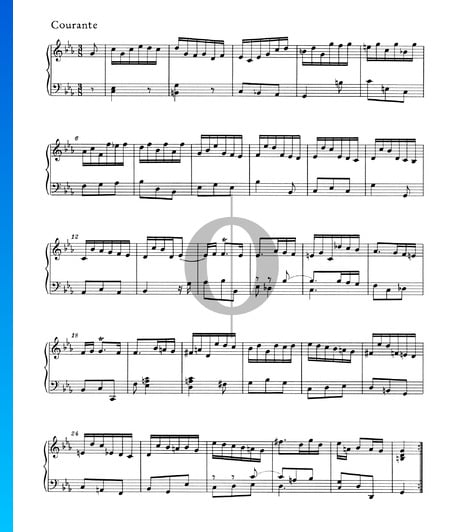 Partita en Do mineur, HWV 444: 3. Courante Partition