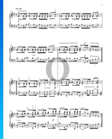Variationen und Fuge über ein Thema von Händel, Op. 24: Variation VII Musik-Noten