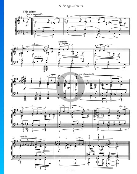 Songe - Creux Sheet Music