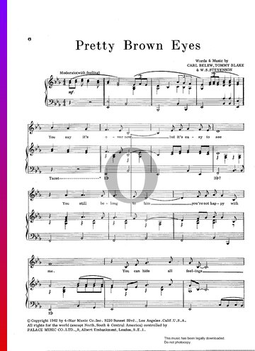 That's When I See The Blues (In Your Pretty Brown Eyes) Sheet Music