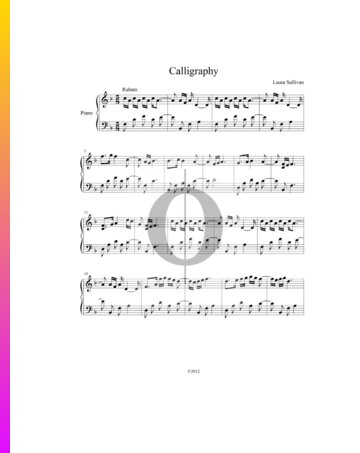 Calligraphy Sheet Music