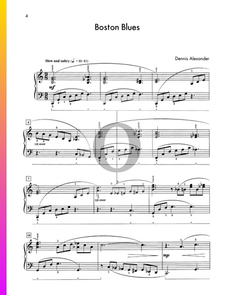 Boston Blues Musik-Noten