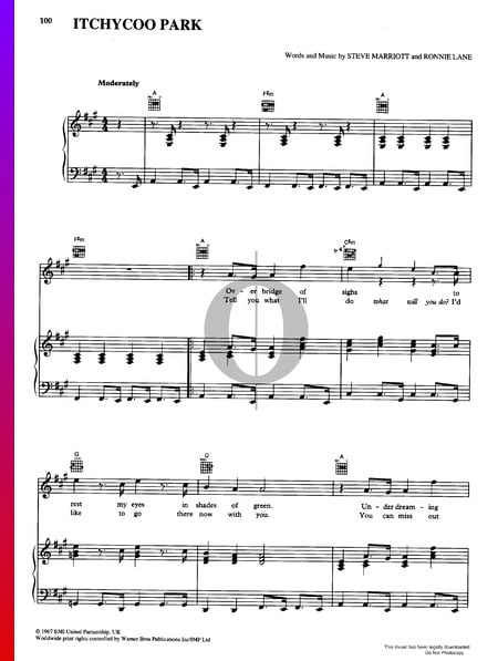 Itchycoo Park Partitura
