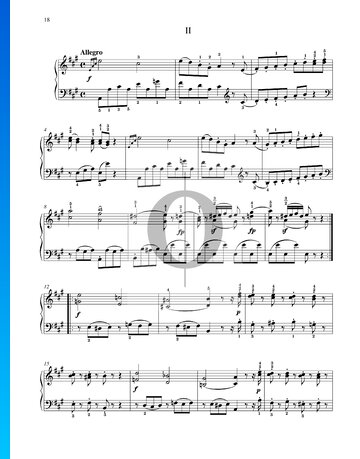 6 Wiener Sonatinen, KV 439b: Nr. 2 Sonatine in A-Dur Musik-Noten