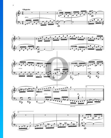 Sonata in F Major, Op. 54 No. 22: 2. Allegretto Sheet Music