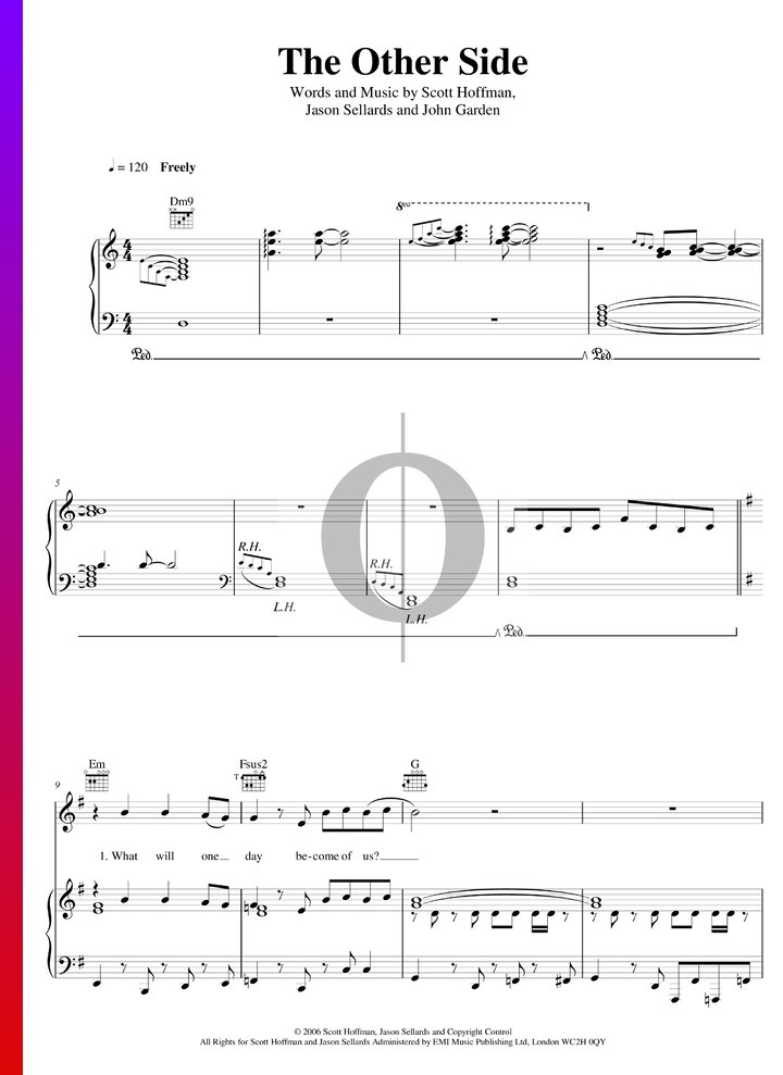 The Other Side (Scissor Sisters) Piano Sheet Music - OKTAV