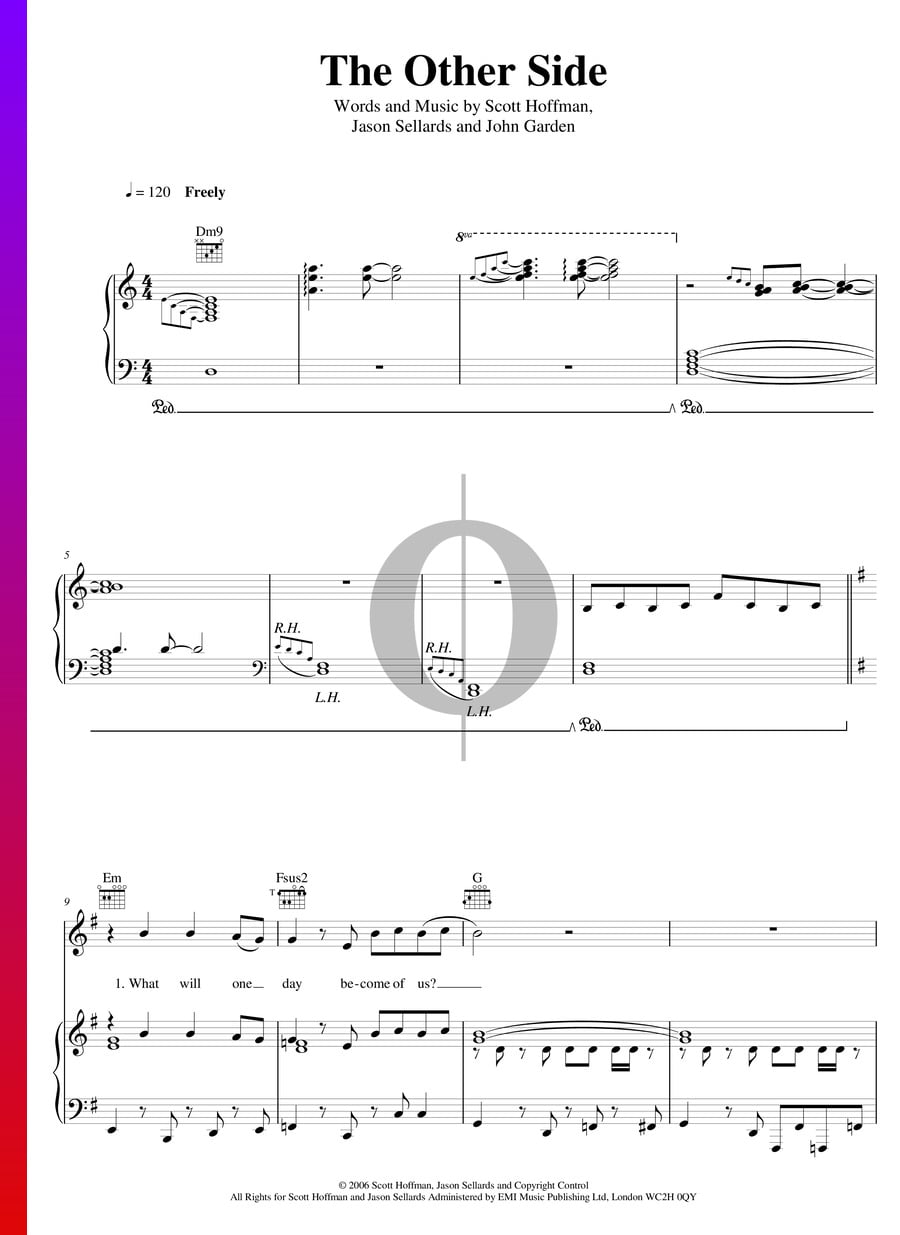 The Other Side (Scissor Sisters) Piano Sheet Music - OKTAV