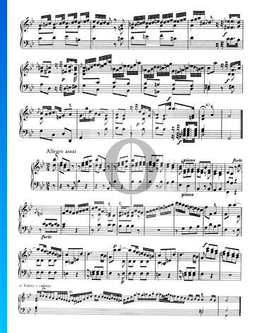 Sonata n.º 2, Wq 48: 3. Allegro assai Partitura