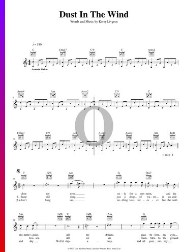 Dust In The Wind Partitura