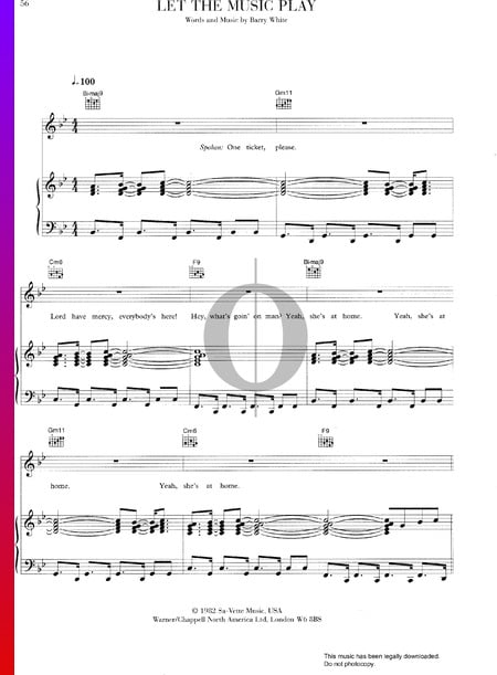 Let The Music Play Sheet Music