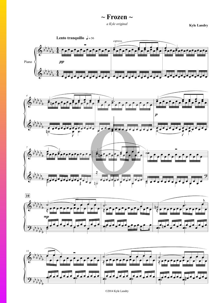 Frozen (Kyle Landry) Piano Sheet Music - OKTAV