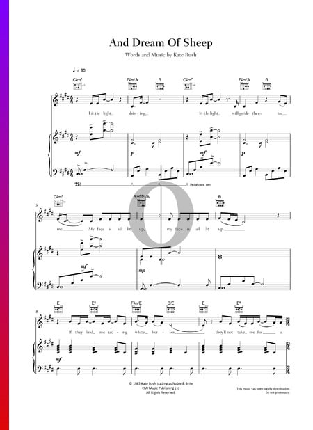 And Dream Of Sheep Musik-Noten