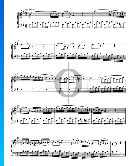 Piano Sonata No. 16 C Major, KV 545: 2. Andante