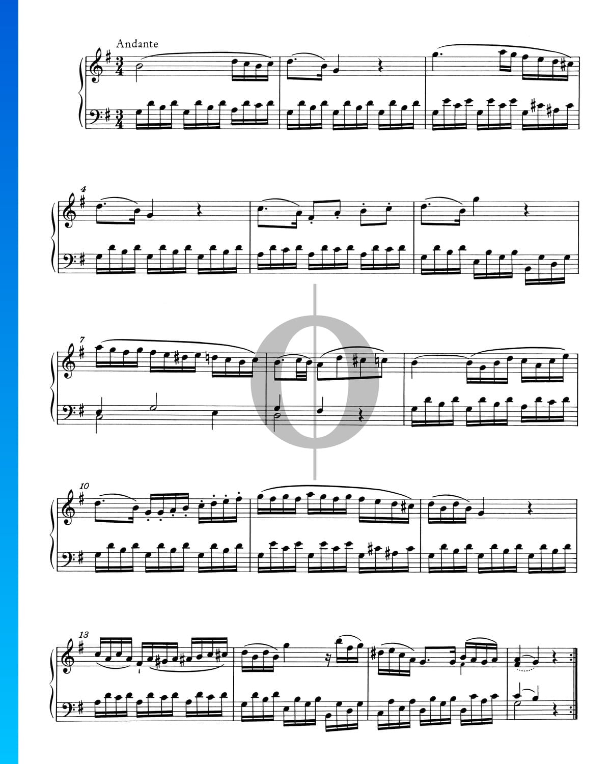 Atajos suspicaz Anónimo Sonata para piano n.º 16 en do mayor, KV 545: 2. Andante Partitura »  Wolfgang Amadeus Mozart (Piano Solo) | Descarga PDF - OKTAV