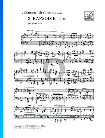Rhapsody in B Minor, No. 1 Op. 79 Partitura