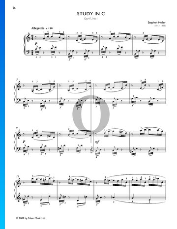Study in C Major, Op. 47 No. 1 Sheet Music