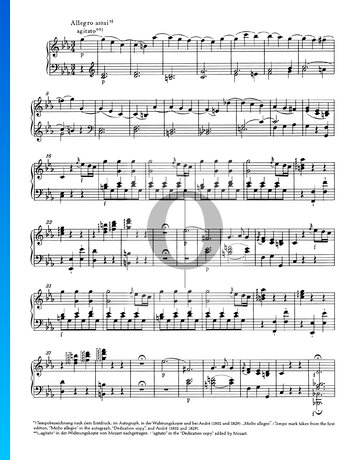 Klaviersonate Nr. 14 c-Moll, KV 457: 3. Allegro assai Musik-Noten