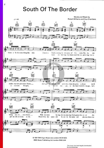 South Of The Border Partitura