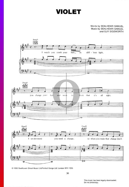 Violet Sheet Music