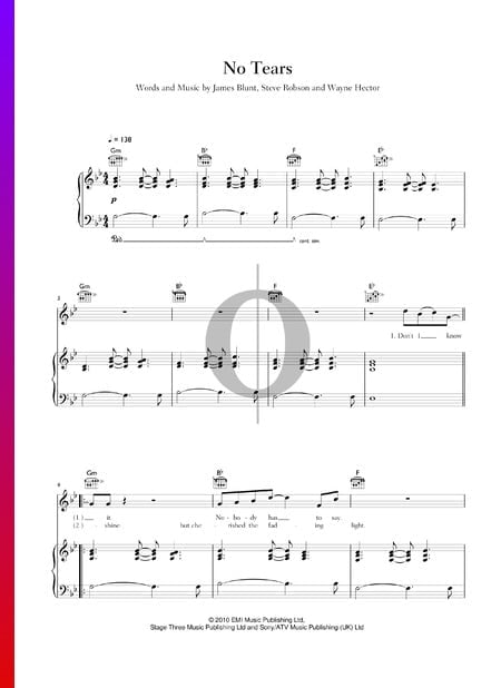 No Tears Sheet Music