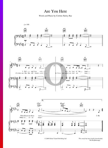 Are You Here Sheet Music