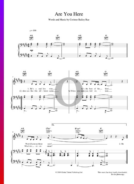 Are You Here Sheet Music