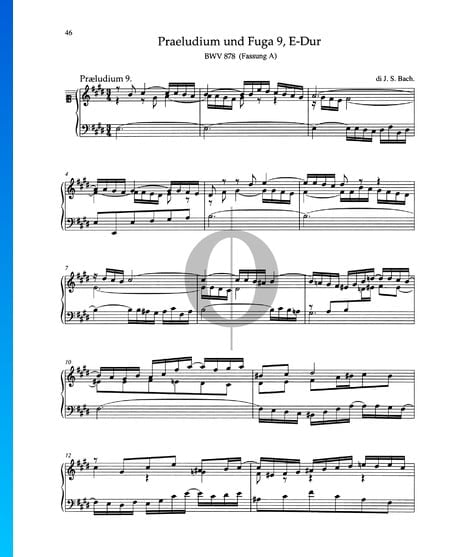 Prelude E Major, BWV 878